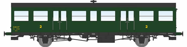 REE Modeles VB-153 - French SNCF SO modernized coach, little gutters, modern lantern holder, (B6t) Era III
